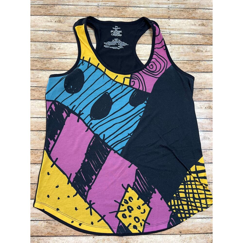 Hot Topic Disney NBC Sally Patchwork Racerback Tank Top Size XL